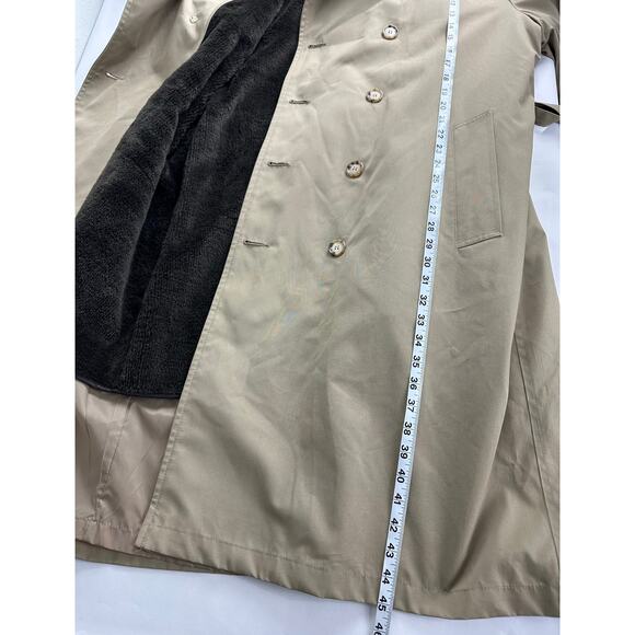 Vintage Woodmere Size 46 Long XL XXL Tall Trench Coat Khaki Removable Liner - Picture 10 of 12